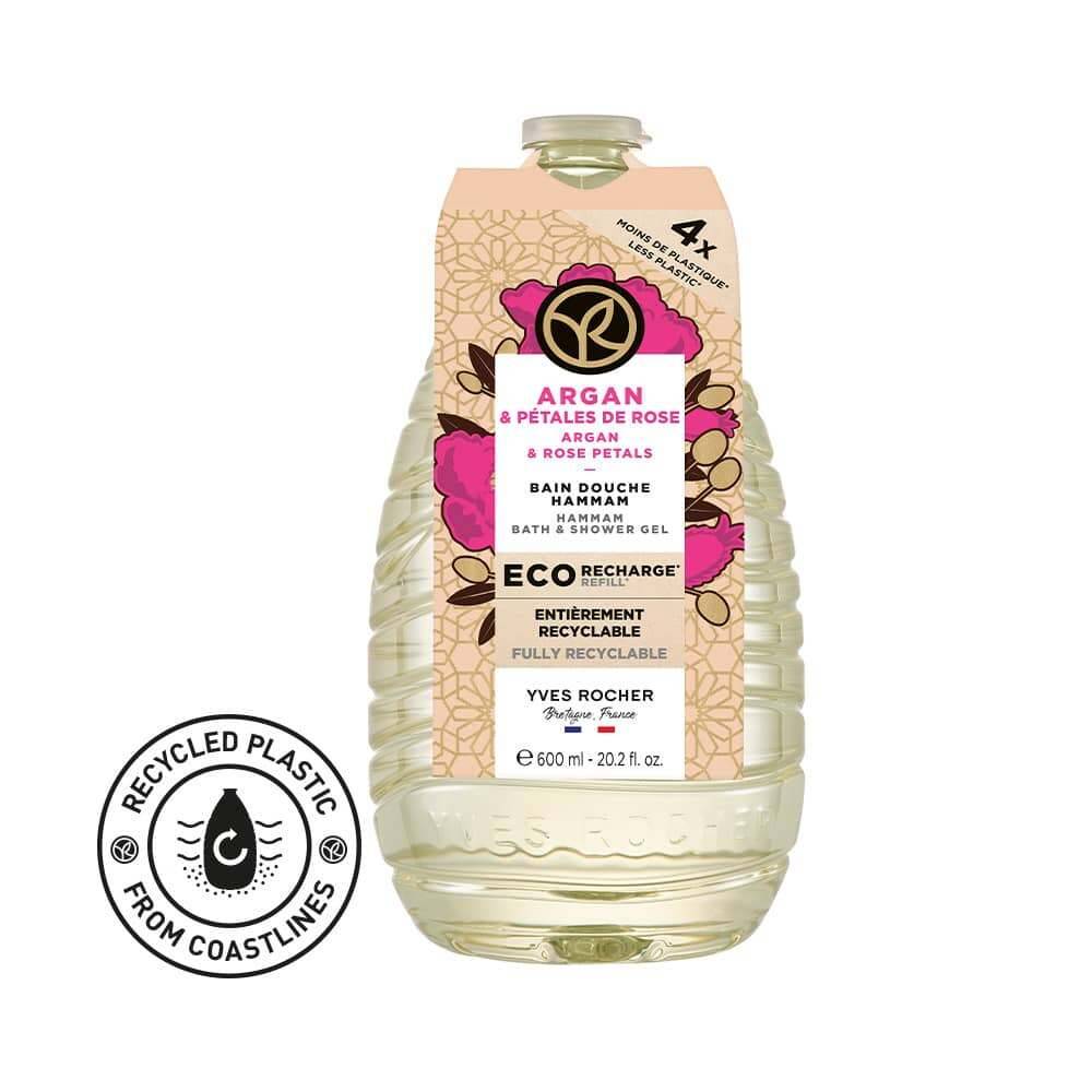 Eco-Refill Argan & Rose Petals Bath & Shower Gel