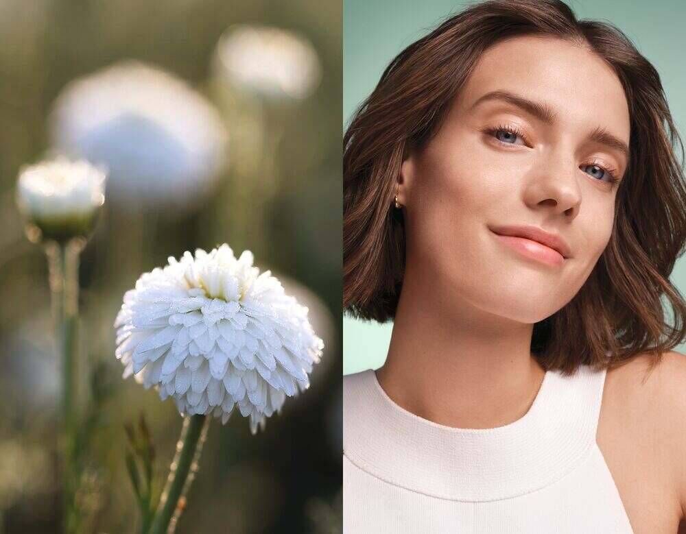 A flower and a woman