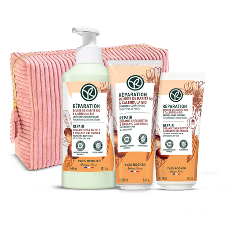 Ensemble Réparation Karité Bio - Routine Bain & Douche - Lait Corps