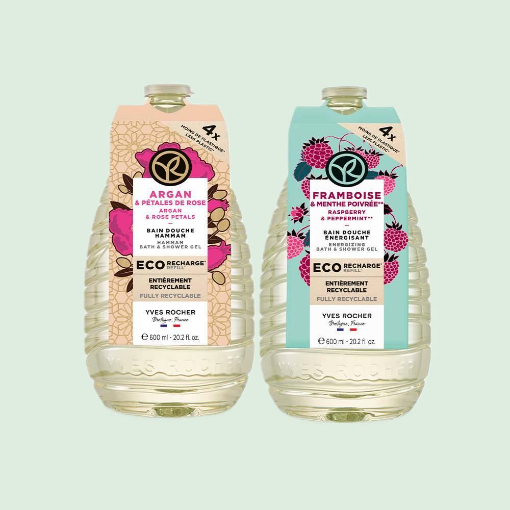 Duo Eco-Refill Bath & Shower Gel - Argan & Raspberry