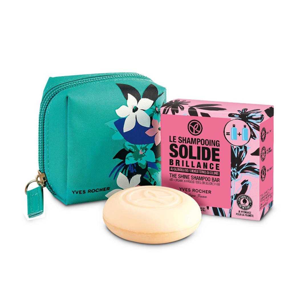 Votre Shampooing Solide Brillance + Pochette