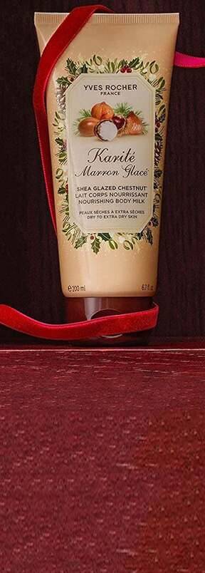 The warmth of shea butter meets the indulgence of glazed chestnut